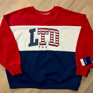 Limited Too Red, White, and Blue Crewneck Sweater